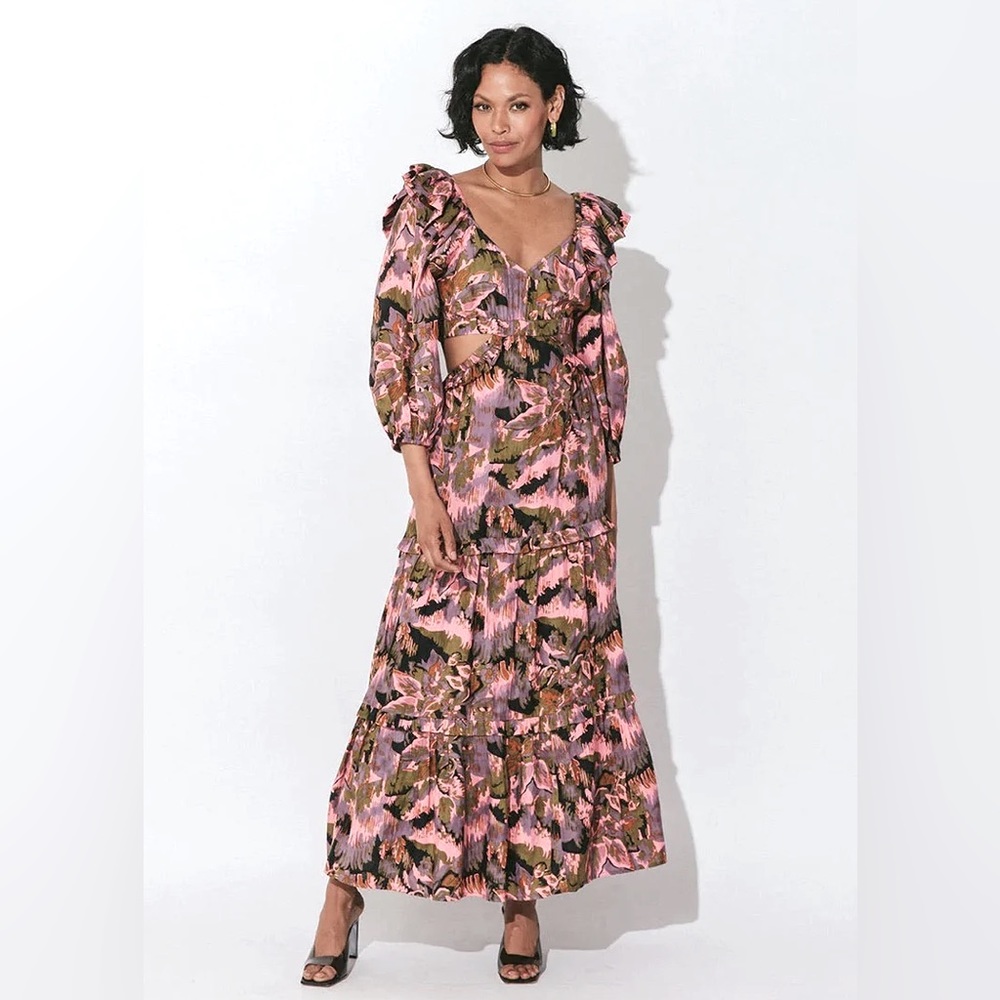 Cleobella Paris Ankle Dress in Tapestry Print